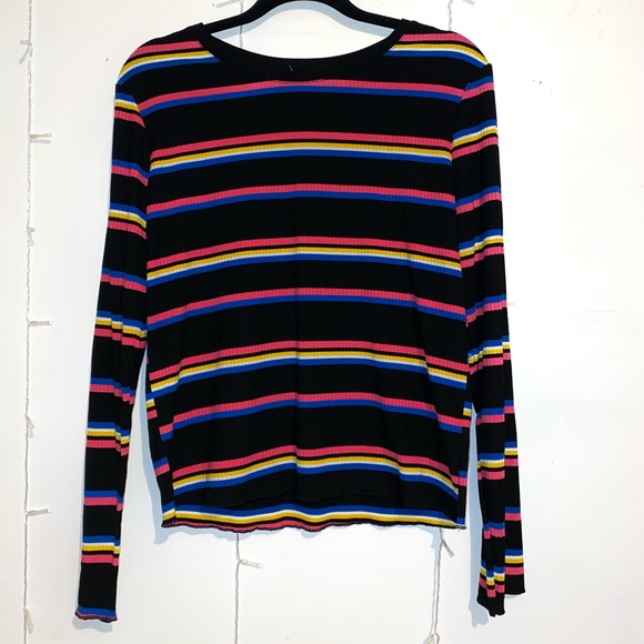 Black - Color Striped Long Sleeve - Picture 1 of 1